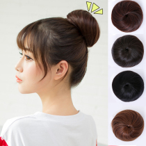 Electric flag wig meatball hair package wig bag plate flower head wig ball Hairband buds straight hair bag