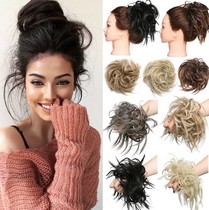 Wig ball hair bag European and American messy high temperature silk rubber band female fluffy chicken tail Hairband plate hair styling Hairband