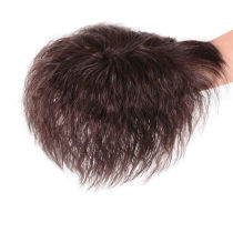 Middle-aged and elderly wig womens head hair replacement film short curly hair corn hot hair replacement block female hair top cover white hair