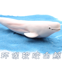 Simulation sea World Animal soft rubber Beluga whale toy Childrens model big whale