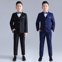 Fat boy suit plus large size suit Korean boy suit plus fat middle child flower girl speech host dress formal dress