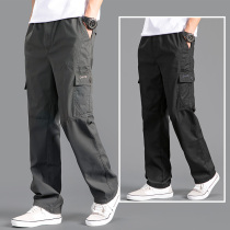 Counter autumn overalls mens loose straight casual pants cotton large size mens pants new sweatpants mens pants