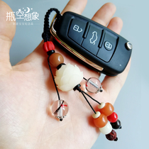Creative car keychain pendant DIY homemade baby fetal hair souvenir Safety buckle Baby newborn gift