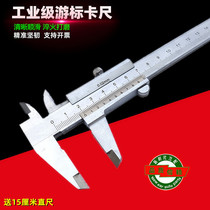 Industrial grade stainless steel vernier caliper 0-150-200mm integrated oil standard caliper high precision household caliper