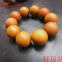 2020 new promotional yellow dragon jade atmospheric beads mens bracelet jade hand beads yellow wax stone craft mascot