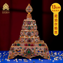 Nepal Manza pan pure hand-made silk man tea tray home Buddha Hall dedicated to Mancha Luo medium copper Manza 13cm