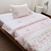 lomo girl pink teenage girl romantic pink Ins Wind cute Soft girl full cotton twill single sheet bed sheet Quilt Cover