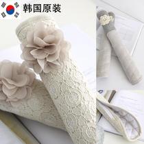 South Korea Imports refrigerators to thicken the glove thickened cloth art protective sleeves double door lace lengthened to cover the original plant