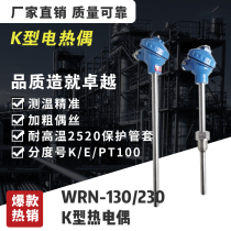 K-type high temperature thermocouple 2520 material WRN-130 120 230 temperature sensor probe 310S temperature measuring rod