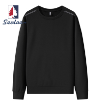 SEVLAE Saint-Frye autumn winter sweater mens round neck pullover solid color leisure sports inner top long sleeve T-shirt