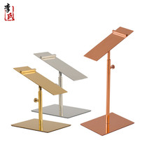 Mens and womens shoe rack stainless steel acrylic high and low shoe support lifting display rack shoes window shoe shop display rack shelf