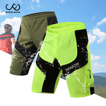WOSAWE cycling shorts mens summer sports casual five-point pants breathable quick-drying silicone seat cushion downturn bicycle pants