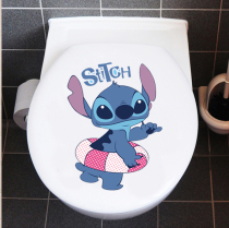 Epic creative funny cute cartoon wall decor with toilet toilet toilet water closet Toilet Lid Sticker