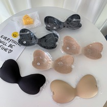 Net red silicone invisible milk stickup woman 2022 new sexy no-scarred bra small breasts to woo up to anti-slip chest patch damp