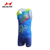 Hales new track and field suit mens and womens sports suit running fitness suit vest shorts long-distance running training game suit