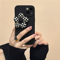 Sacred Platinum Apple 13 Mobile Phone Shell iPhone13ProMax Anti-Fall Full Pack 11 12pro Protective Sleeve New Black Chessboard Flowers Shell Senior Sensation Brief Lady Korea Ins