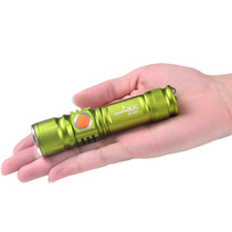 USB Direct charge rechargeable small strong light flashlight LED long shot super bright Zoom mini pocket electric light Outdoor