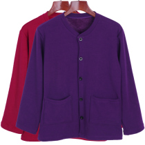 Plus Mast Code Warm Cardiovert Mom Clothing Elderly Plus Suede Cotton Sweatshirt Grandma Loose to the flap