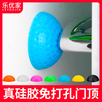 Silicone doormat free hole anti-pool ball Rubber door stopper door block Silicone wall mounted bathroom door top wall anti-pool ball