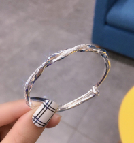 Chow Tai Fook Huanmei 999 sterling silver couple bracelet twist female 2021 new style to send girlfriends and girlfriends Tanabata gifts