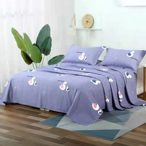 Live exclusive (Swan)Bamboo fiber sheets Pastoral bedding Simple blanket fashion pillowcase three-piece set