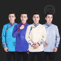 Mens Mongolian clothing short tops Mongolian meal work clothes Mongolian elements daily life clothing Ethnic minority clothing