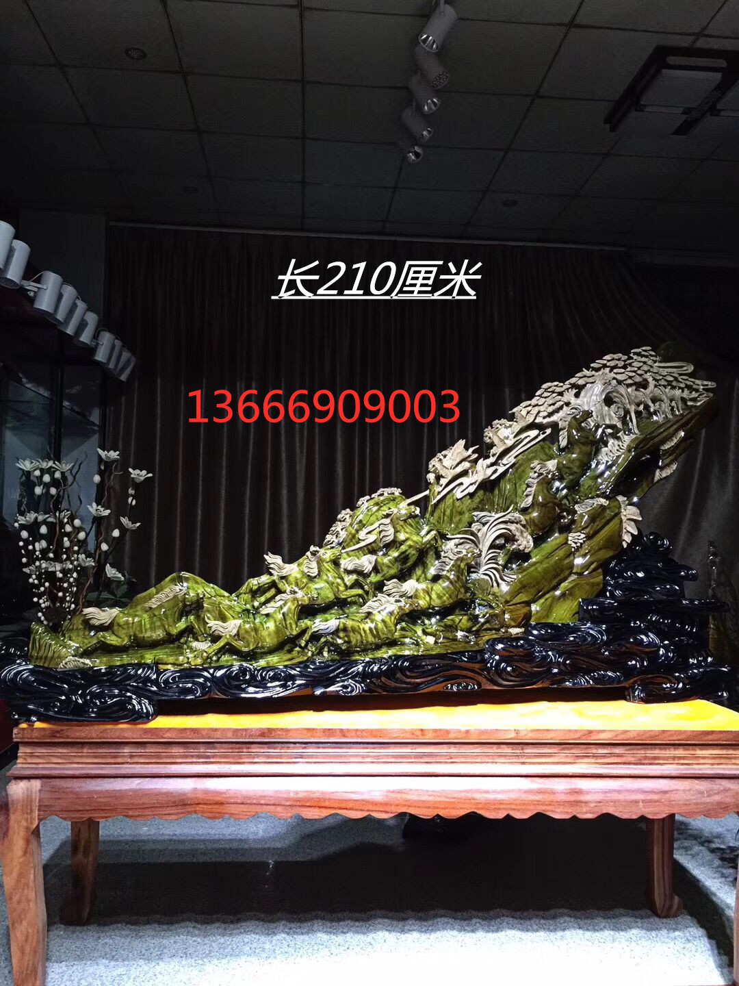 Dark wood eight horses Ebony cliff cypress Gold silk Nanmu Guan Gong Guanyin Maitreya landscape flowers and birds root carving wood carving ornaments