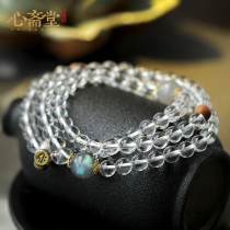 Natural Brazilian white crystal bracelet female original design Buddhas original design of Buddhas mark