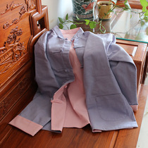 Cotton double face Tang suit Chinese casual jacket tai ji fu qing lv fu male blouses duo se xuan