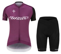 2021 Wilier Purple Women Bike Road Car Summer Riding Suit Short Sleeve Top and Shorts Set