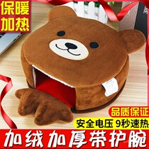 Japanese usb warm hand mouse pad with wrist and gush thickened oversized cartoon warm winter computer winter heating