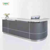 Black paint front desk marble front desk curved reception desk desk desk fashion front desk