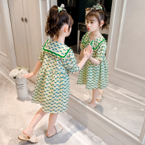 Girls summer dress 2021 New Style 9 little girl Korean princess dress 8 childrens college style skirt tide