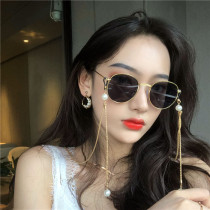2020 retro phnom penh pearl chain with temperament womens polarized sunglasses womens trendy street shot sunglasses ins