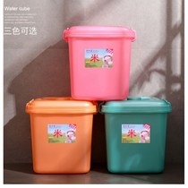 Household square rice barrel storage rice noodle box home with lid 40kg 30kg 10KGl fashion moisture-proof and high rice box