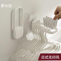 Day-type punching-free wall-hanging clothes hanger finishing frame balcony hanging sticking hook for clothes and clothes clamps multifunctional foldable containing frame