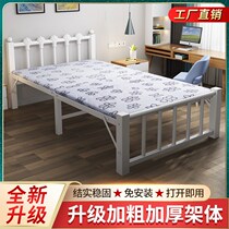 Folding bed single bed office nap simple portable escort double home rental 1 2 m splicing bed