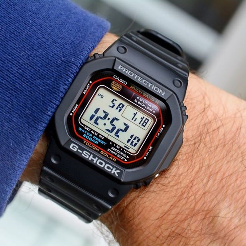 Casio Casio optical energy wave classic square watch male GW-M5610-1 M5610RB-4