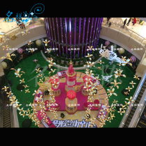 Beautiful Chen Bauhinia Magnolia Stainless Steel Spring Summer Autumn and Winter Seasons shopping malls atrium lighting hanging decoration DP lighting