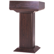 Solid wood podium black walnut finish speaker desk concierge desk hotel desk reception desk with drawer