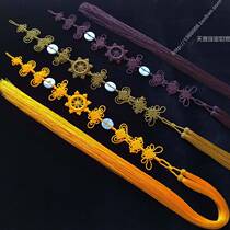 Monk chanting Buddha wheel knot hanging beads back Cloud Support Master law monk presided over Buddha ear beads swallowtail Jade Abbot knot