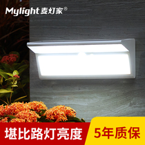 Solar Outdoor Wall Lamp Human Sensing Waterproof Floodlight Courtyard Wash Wall Lamp Home Super Bright LED Small Night Light