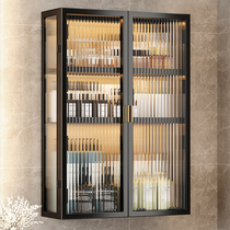 Toilet Bathroom Cosmetics Cabinet with no punch wall hanging above the wall of the small closet toilet