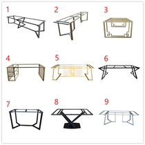 Three kingdoms stainless steel wrought iron carbon steel table foot bracket Rock plate Marble dining table Tea table several office tripod customization