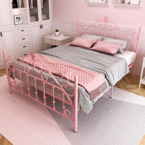 European-style simple wrought iron bed Princess bed 1 5 meters 1 8 meters double bed 1 2 meters dormitory bed Iron frame bed Iron bed