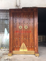 Customized Chinese antique gate solid wood villa gate tea house courtyard gate double open door original wooden door entrance door