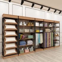 Display rack Multi-layer steel and wood removable custom-made multi-functional European four-piece quilt home textile display rack display cabinet