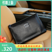 Hong Kong duty-free mens new head layer cow leather handbag with leather handbag soft leather male bag letter enveloping wallet