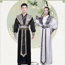 Ancient costume male cos clothing Hanfu male ancient style Tang Dynasty son chivalrous scholar cloak costume robe set genuine original