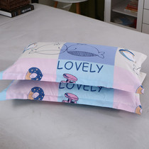 Pillow case pair of student double pillow sleeve inner sleeve summer cartoon cotton single pillow 48x74